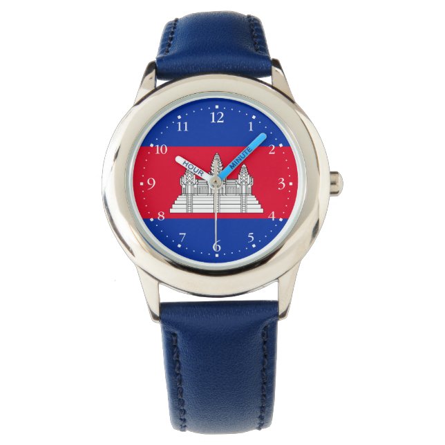 Patriotic Cambodia Flag Watch (Front)