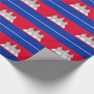 Patriotic Cambodia Flag Wrapping Paper
