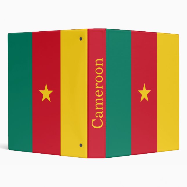 Patriotic Cameroon Flag 3 Ring Binder (Background)