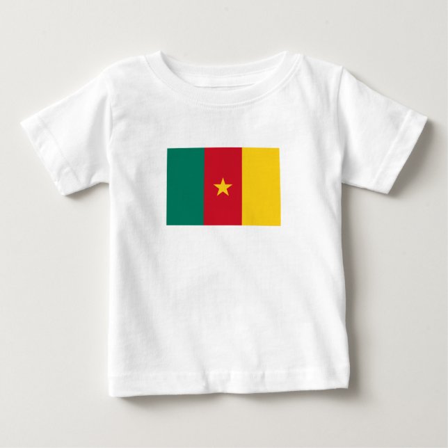Patriotic Cameroon Flag Baby T-Shirt (Front)