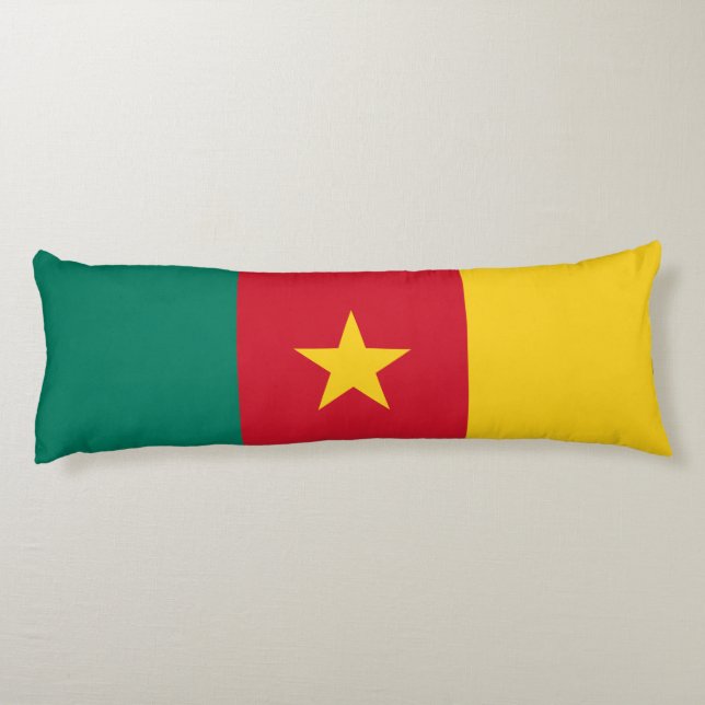 Patriotic Cameroon Flag Body Pillow (Back)