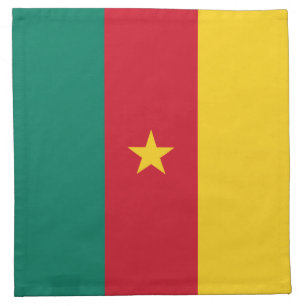 Patriotic Cameroon Flag Cloth Napkin