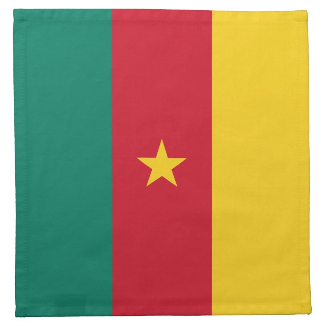 Patriotic Cameroon Flag Cloth Napkin (Front)