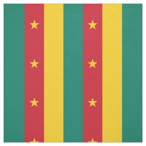 Patriotic Cameroon Flag Fabric