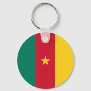 Patriotic Cameroon Flag Keychain