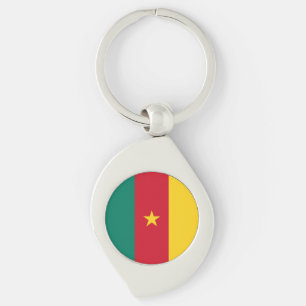 Patriotic Cameroon Flag Keychain