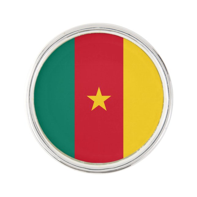 Patriotic Cameroon Flag Lapel Pin (Front)
