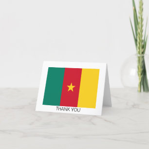 Patriotic Cameroon Flag Letterpress Thank You Card