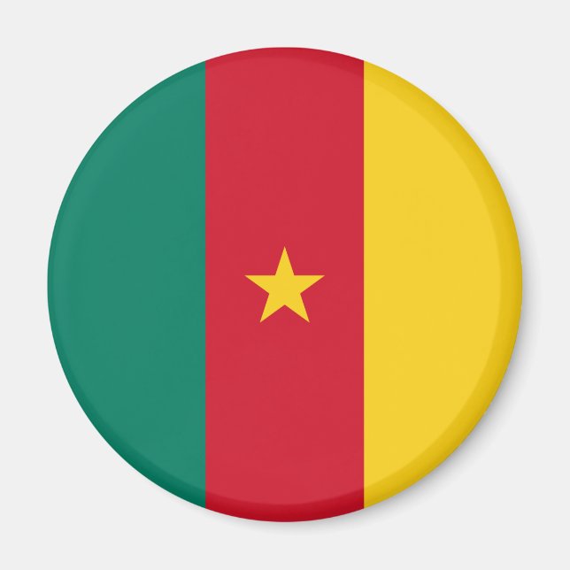 Patriotic Cameroon Flag Magnet (Front)