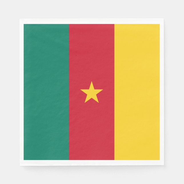 Patriotic Cameroon Flag Napkins (Front)