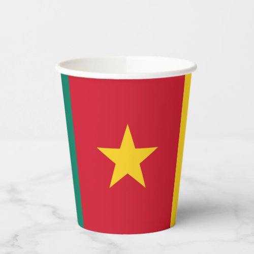 Patriotic Cameroon Flag Paper Cups