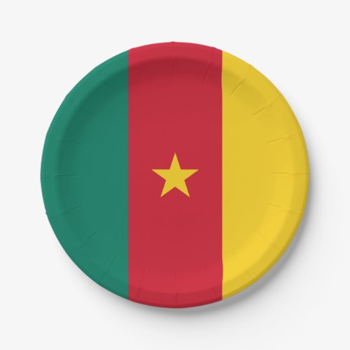 Patriotic Cameroon Flag Paper Plates