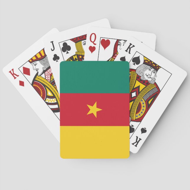 Patriotic Cameroon Flag Poker Cards (Back)