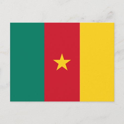 Patriotic Cameroon Flag Postcard