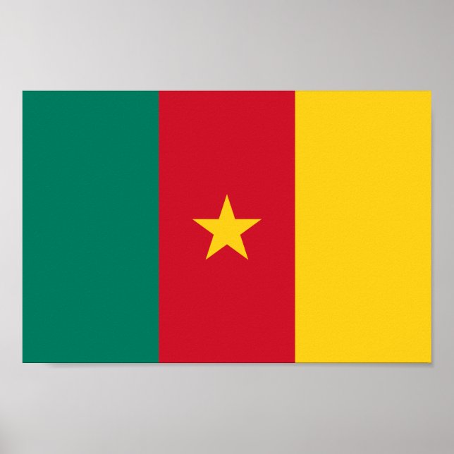 Patriotic Cameroon Flag Poster (Front)