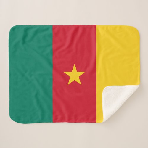 Patriotic Cameroon Flag Sherpa Blanket