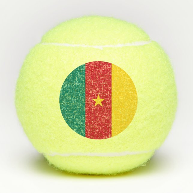Patriotic Cameroon Flag Tennis Balls (Front)
