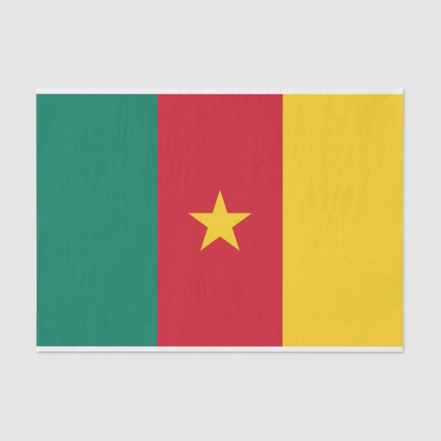 Patriotic Cameroon Flag Tissue Paper (Front)