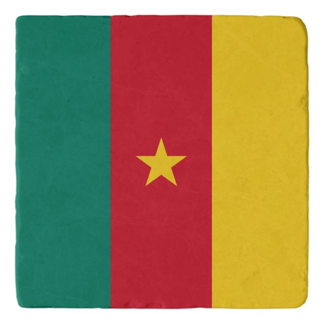 Patriotic Cameroon Flag Trivet (Front)