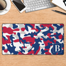 Patriotic Camo Personalized Monogram Camouflage Desk Mat