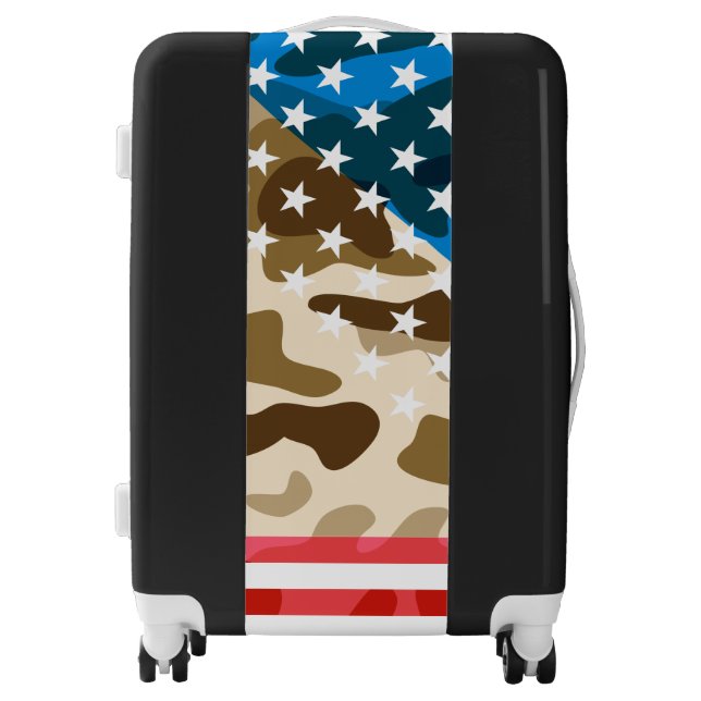 Patriotic camouflage pattern luggage (Front)