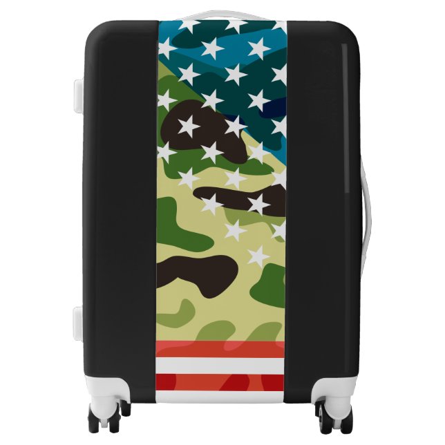 Patriotic camouflage pattern luggage (Front)