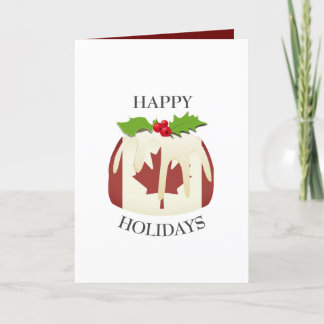 Patriotic | CANADA | Christmas Pudding Holiday Card