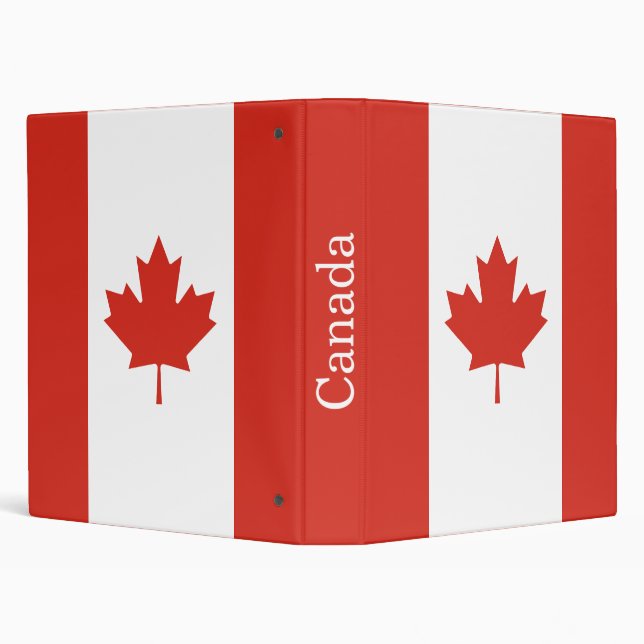 Patriotic Canadian Flag 3 Ring Binder (Background)