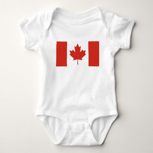 Patriotic Canadian Flag Baby Bodysuit