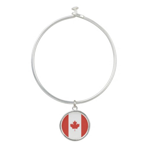 Patriotic Canadian Flag Bangle Bracelet