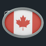 Patriotic Canadian Flag Belt Buckle<br><div class="desc">The national flag of Canada.</div>