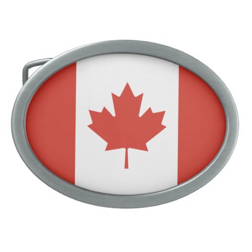 Patriotic Canadian Flag Belt Buckle