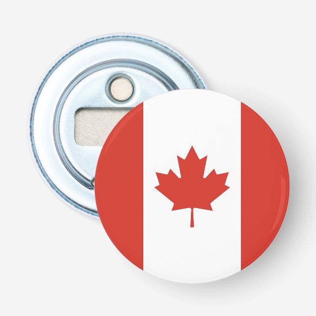 Patriotic Canadian Flag Bottle Opener (Front)