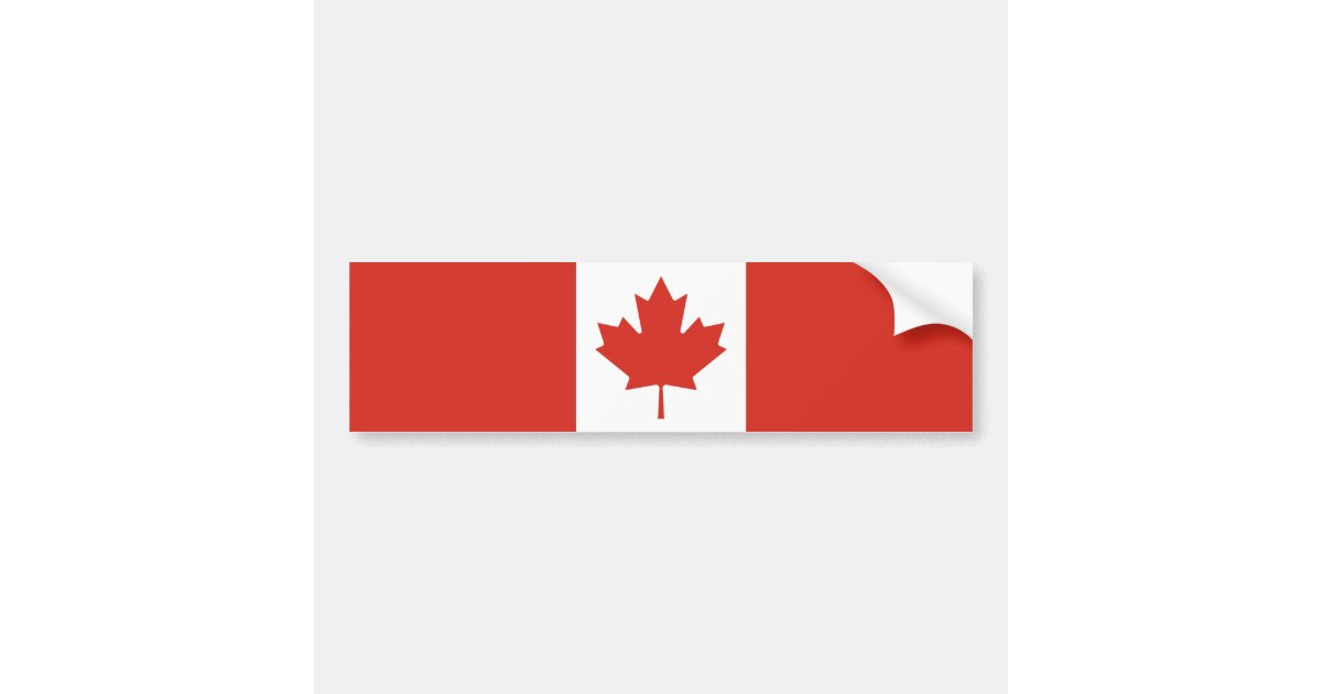 Patriotic Canadian Flag Bumper Sticker | Zazzle