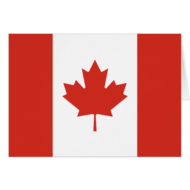 Patriotic Canadian Flag Cards (Front Horizontal)