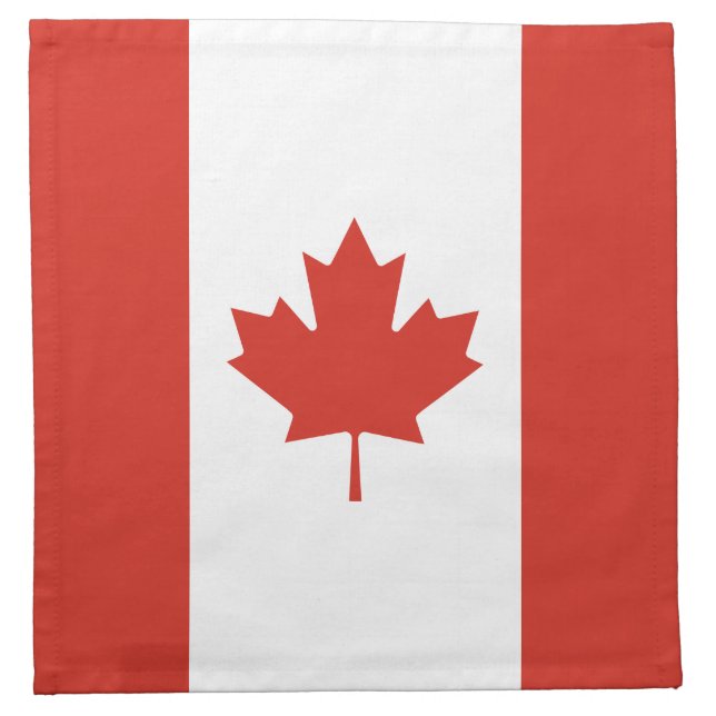 Patriotic Canadian Flag Cloth Napkin (Front)