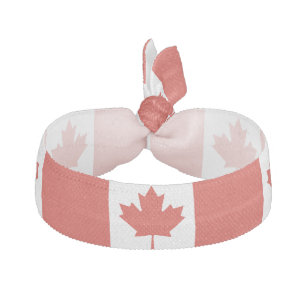 Patriotic Canadian Flag Elastic Hair Tie
