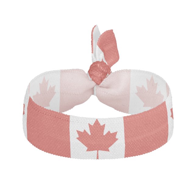 Patriotic Canadian Flag Elastic Hair Tie (Front)