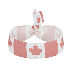 Patriotic Canadian Flag Elastic Hair Tie