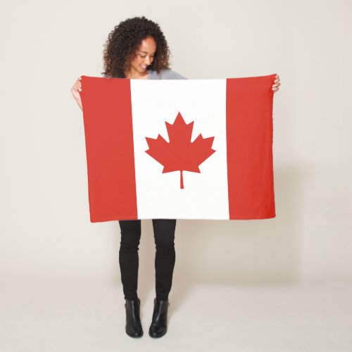 Patriotic Canadian Flag Fleece Blanket