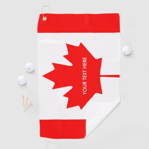 Patriotic Canadian flag golf towel gift for golfer Zazzle