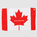 Patriotic Canadian Flag Golf Towel Gift For Golfer at Zazzle