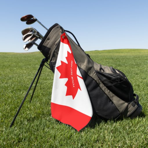 Patriotic Canadian flag golf towel gift for golfer Zazzle