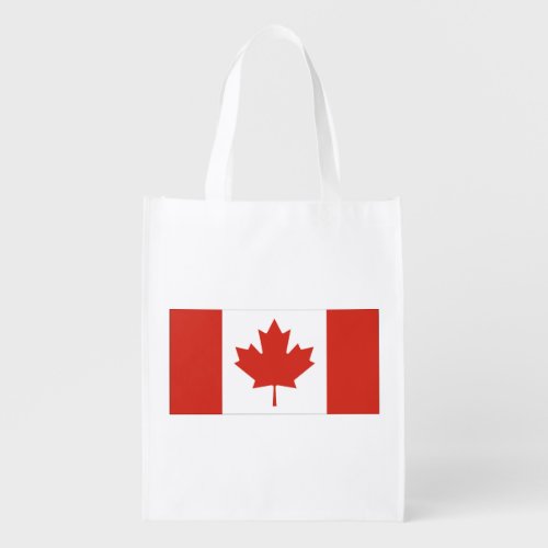 Patriotic Canadian Flag Grocery Bag