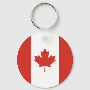 Patriotic Canadian Flag Keychain