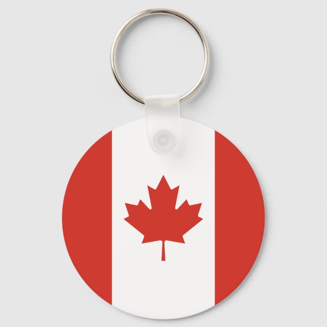 Patriotic Canadian Flag Keychain (Front)