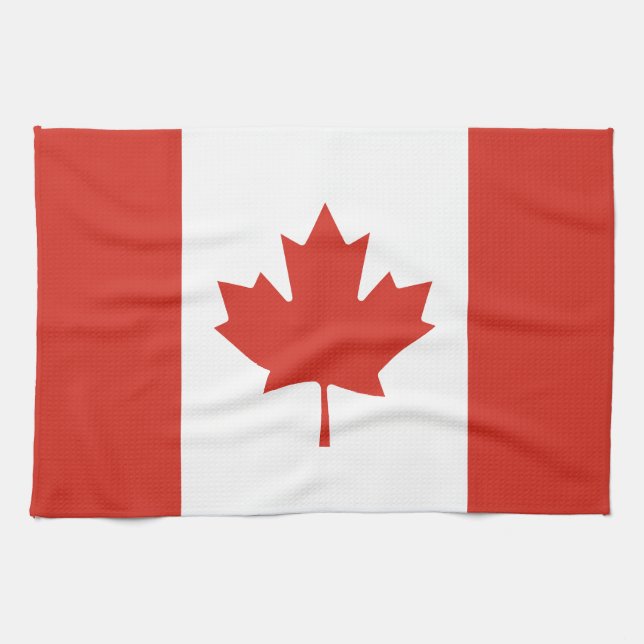 Patriotic Canadian Flag Kitchen Towel (Horizontal)