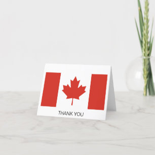 Patriotic Canadian Flag Letterpress Thank You Card