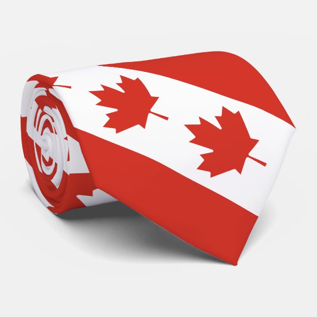 Patriotic Canadian Flag Neck Tie (Rolled)
