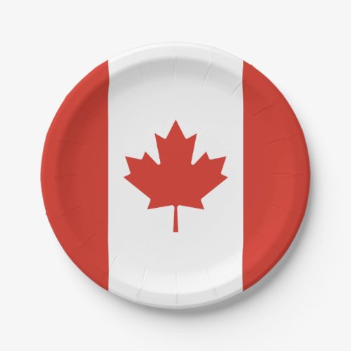 Patriotic Canadian Flag Paper Plates